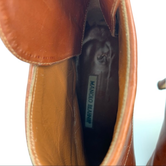Manolo Blahnik Cognac Boots - Picture 6 of 8